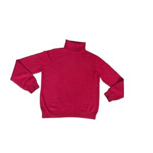 Geneva 100%Cashmere Sweater  Turtleneck  Burgundy  ~L